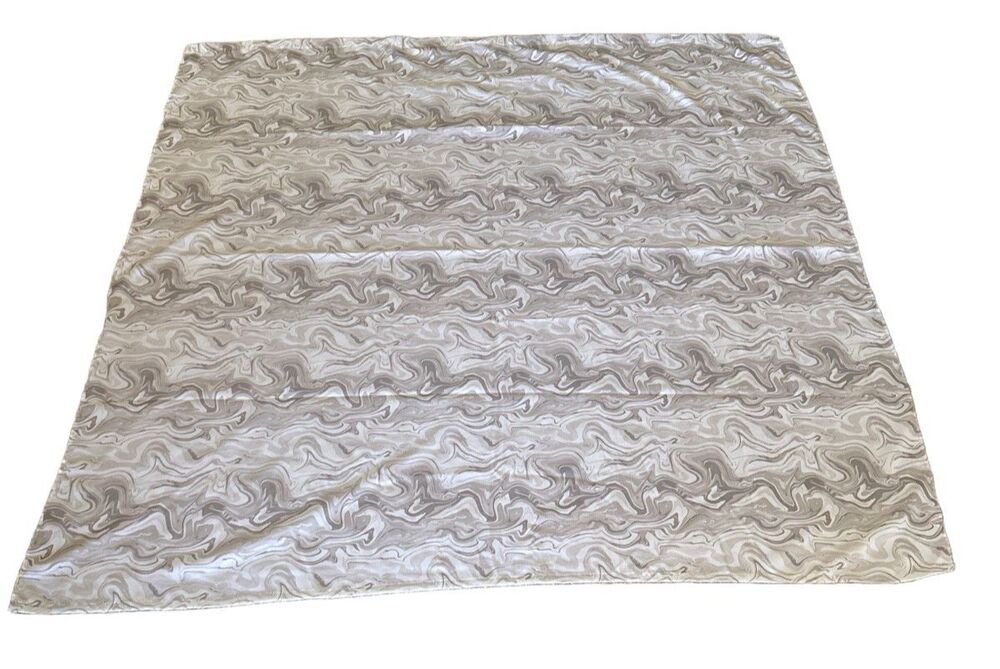 Mainstays Gray & White Paint Swirl Fabric Shower Curtain Polyester Standard Size